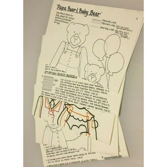 Vintage My Favorite Bears Mums The Word Sewing Pattern Craft Teddy Stuffed Toy - Picture 3 of 4